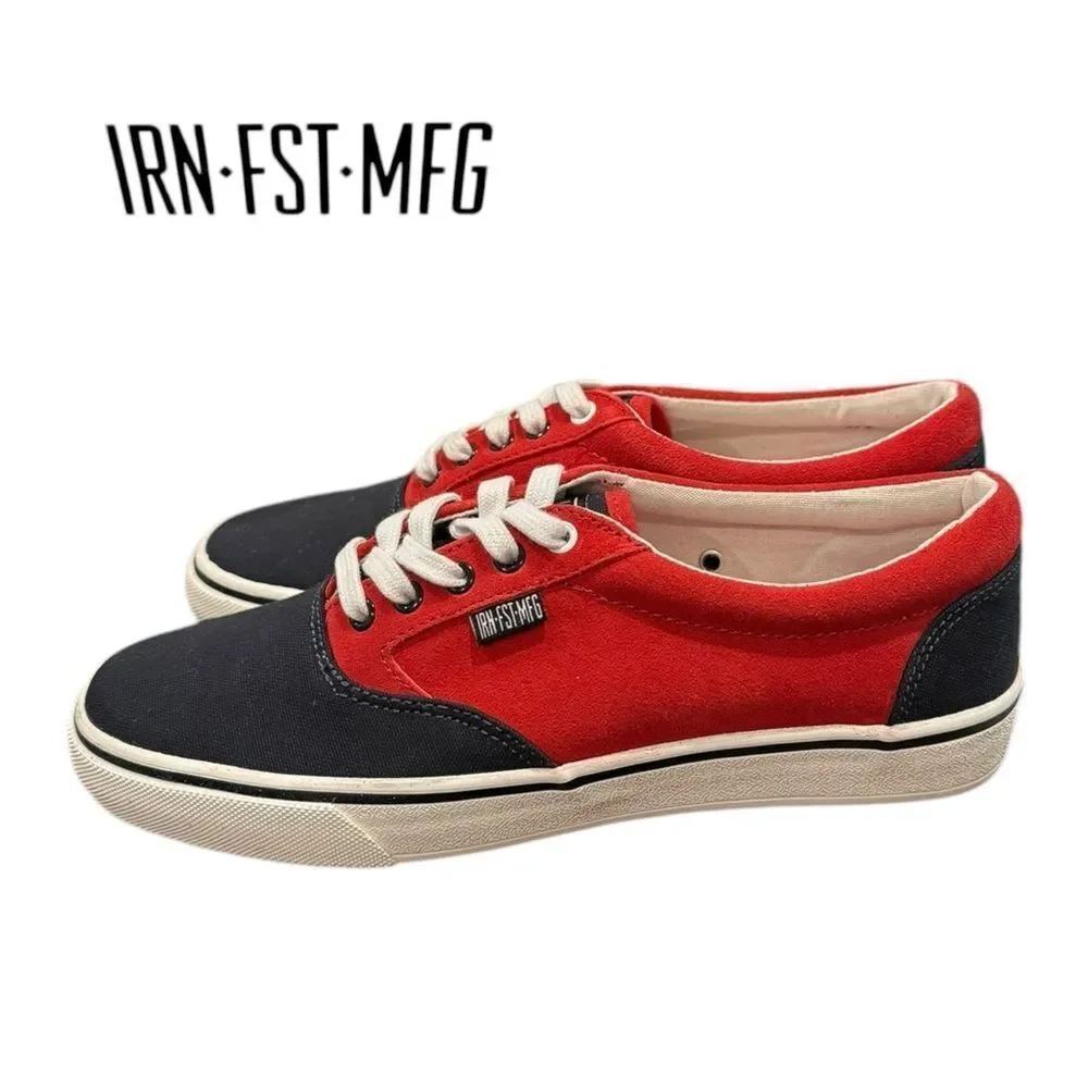 NEW Iron Fist Black Red Canvas Men's Tennis Shoes Sneakers  40 7